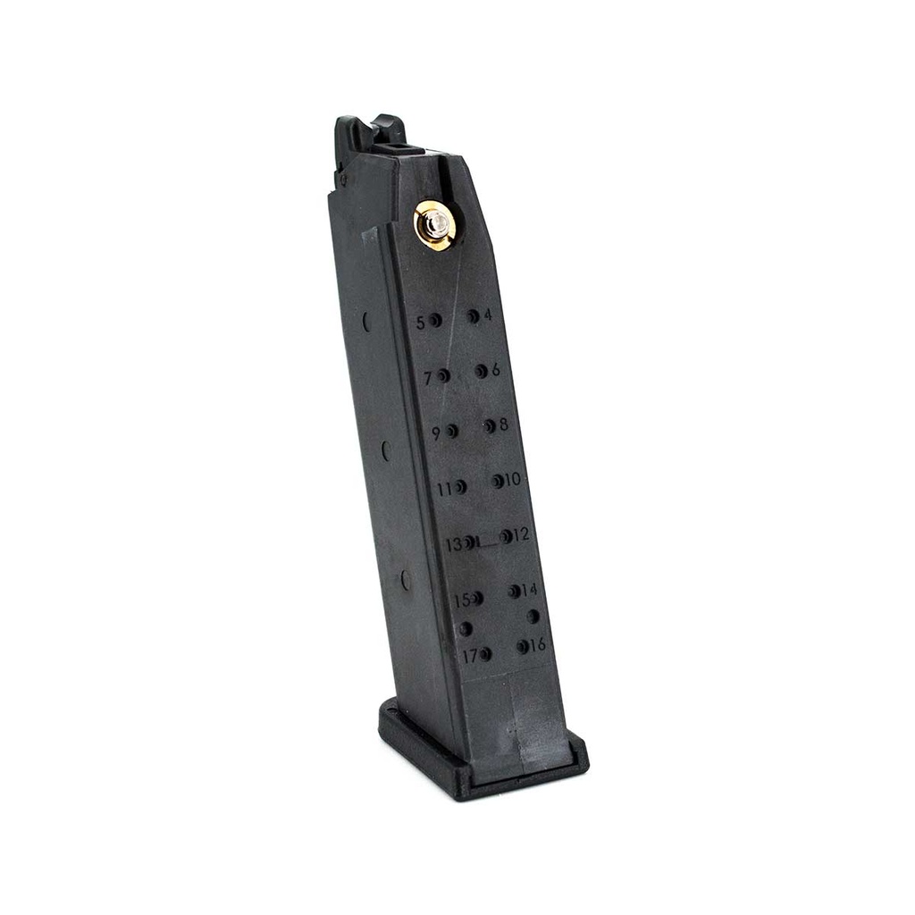 CARGADOR PISTOLA GAS WE GLOCK 17 ABS NEGRO