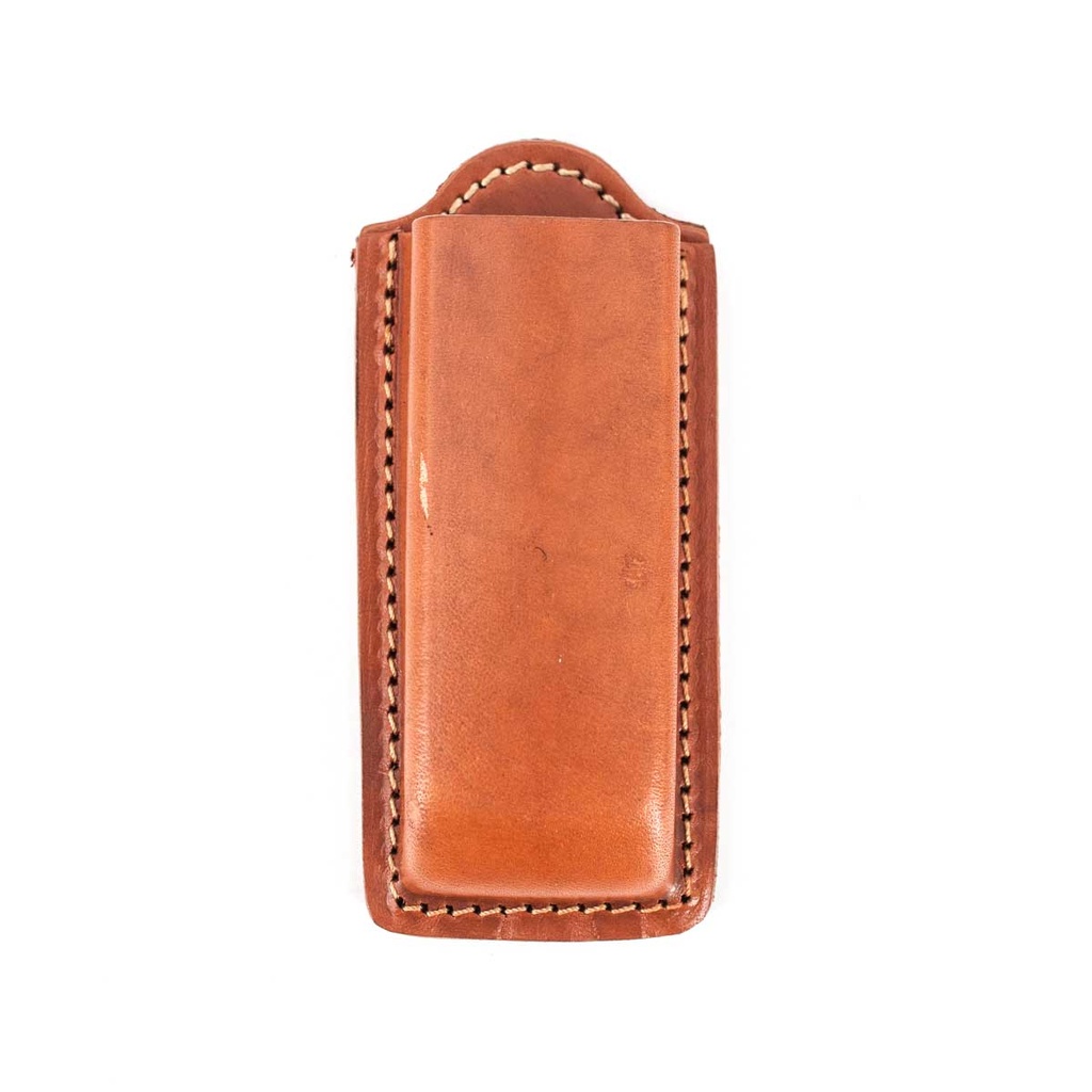 FUNDA CARGADOR CUERO MARRON