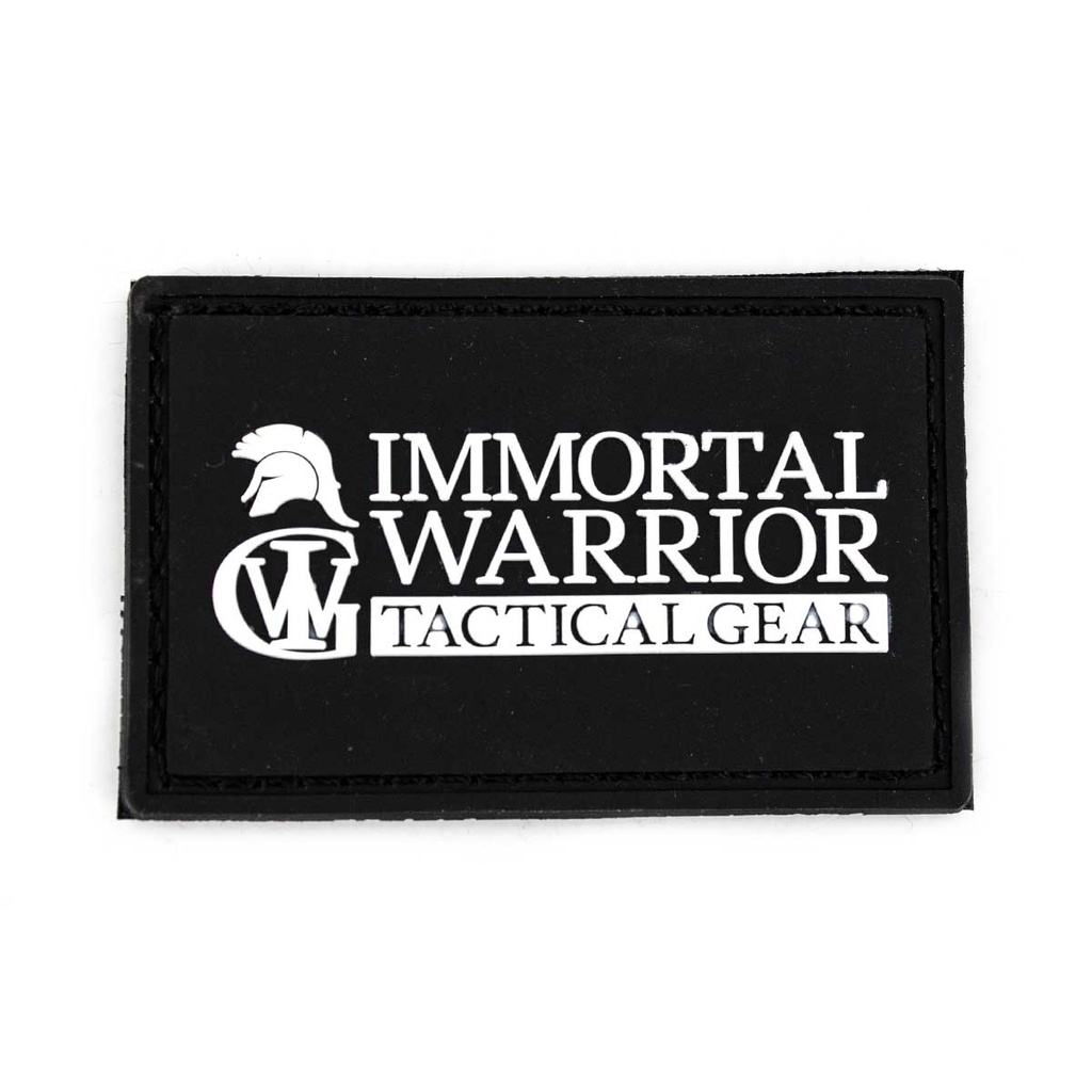 PARCHE PVC IMMORTAL WARRIOR NEGRO-BLANCO