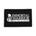 PARCHE PVC IMMORTAL WARRIOR NEGRO-BLANCO