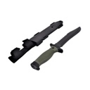 CUCHILLO TIPO OSO PUÑO Y FUNDA ABS VERDE-NEGRO