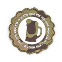 PARCHE PVC 3D JARRA CERVEZA VERDE-BLANCO