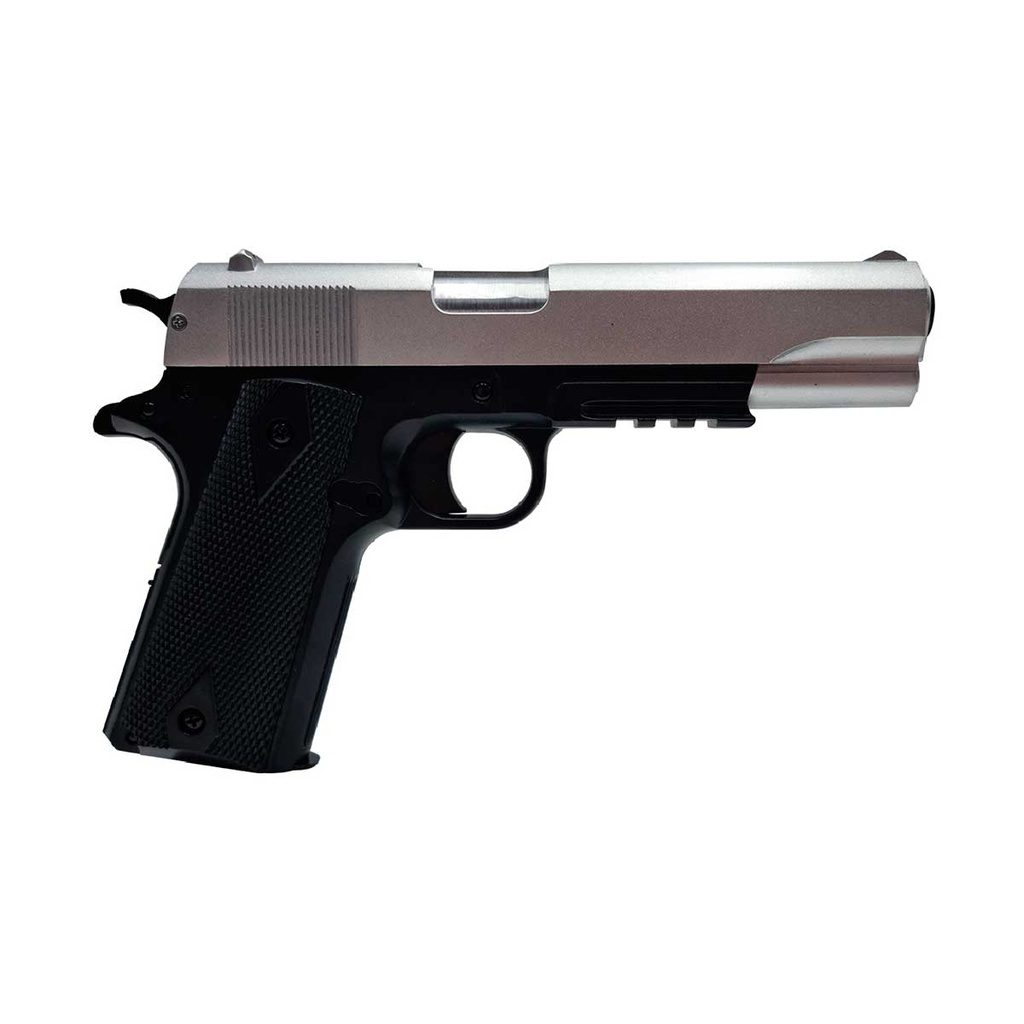 PISTOLA COLT M1911 SPRING PLATA-NEGRA