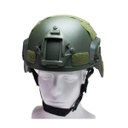 CASCO BALISTICO NIJ IIIA MICH CON RAILES Y FRONTAL VERDE