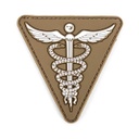 PARCHE PVC MEDICAL C/VELCRO TRIANGULO COYOTE