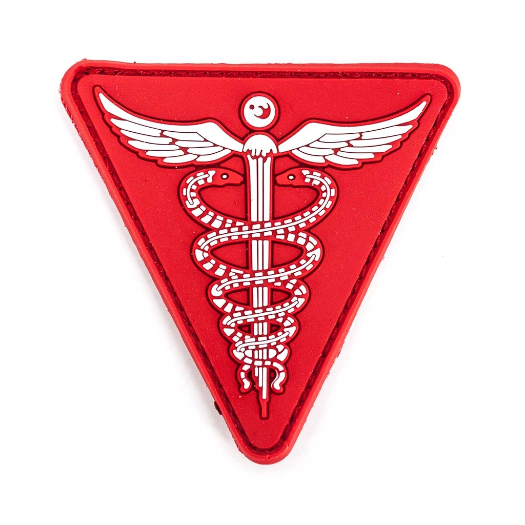 PARCHE PVC MEDICAL C/VELCRO TRIANGULO ROJO