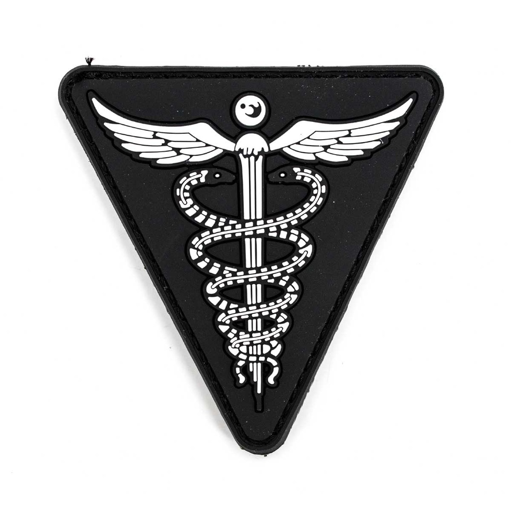 PARCHE PVC MEDICAL C/VELCRO TRIANGULO NEGRO