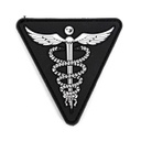 PARCHE PVC MEDICAL C/VELCRO TRIANGULO NEGRO