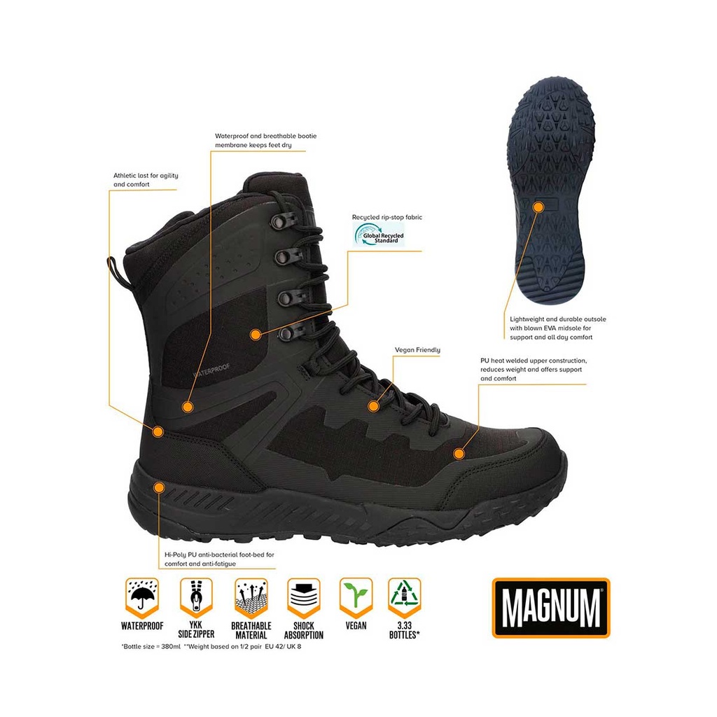 BOTA MAGNUM ULTIMA 8.0 SZ WATERPROF NEGRA