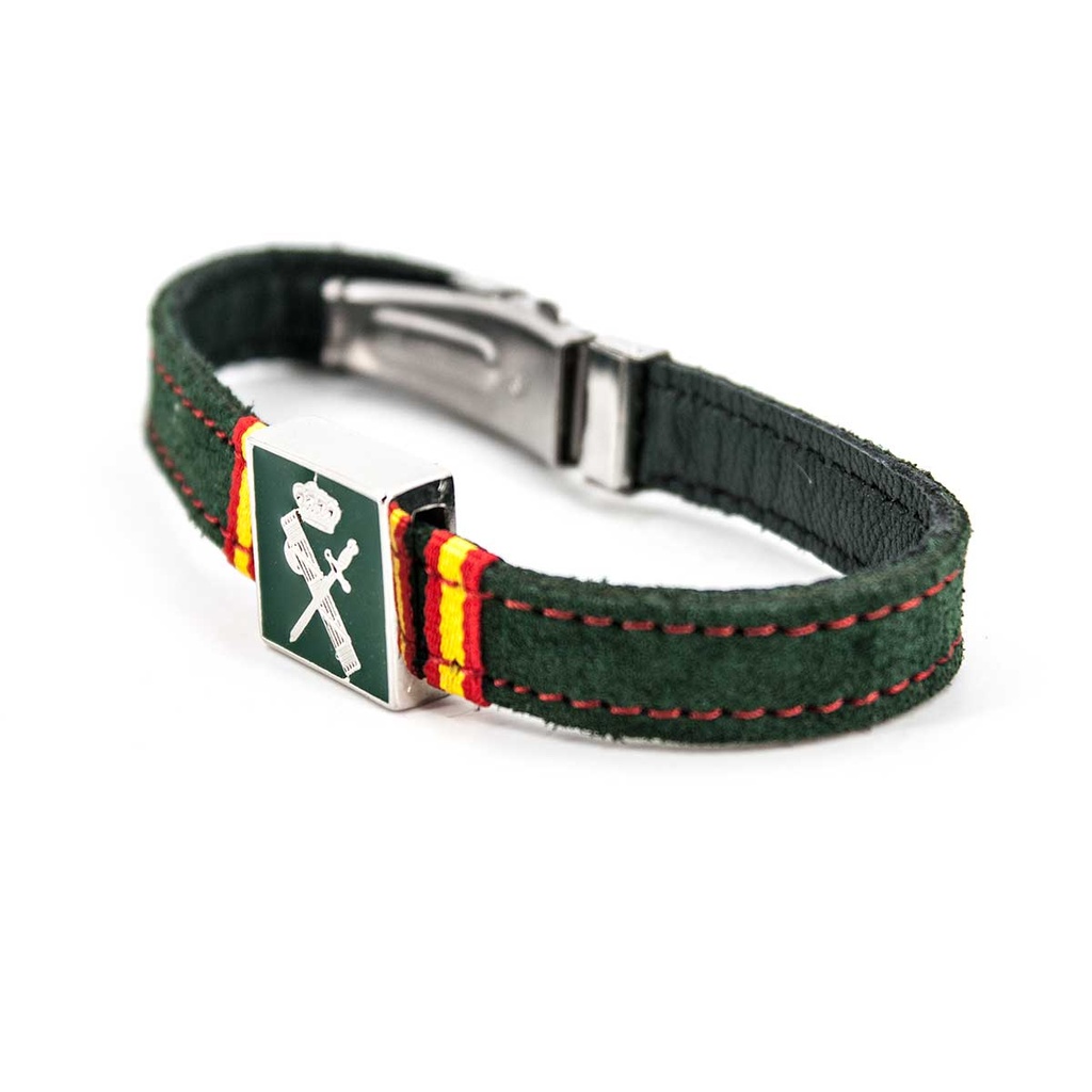 PULSERA GUARDIA CIVIL CHAPA ESPAÑA VERDE