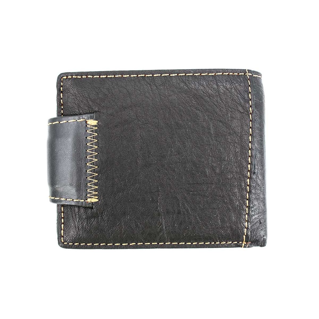 CARTERA PIEL ESTRELLA NEGRA-MARRON