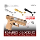 CAÑON EXTERNO ROSCADO LAYLAX/NINE BALL GLOCK 19X UMAREX NON RECOILING NEGRO