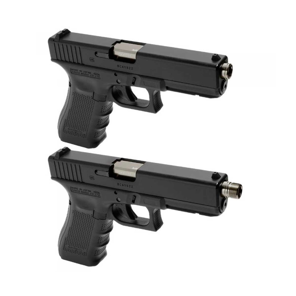 CAÑON EXTERNO ROSCADO LAYLAX/NINE BALL NON RECOIL GLOCK 17 GEN.4 GRIS