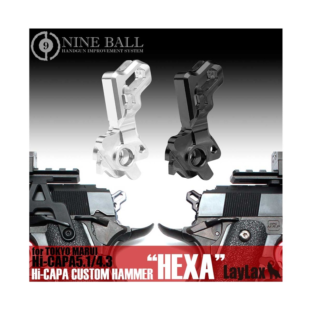 MARTILLO CUSTOM HEXA HI-CAPA LAYLAX/NINE BALL PLATA