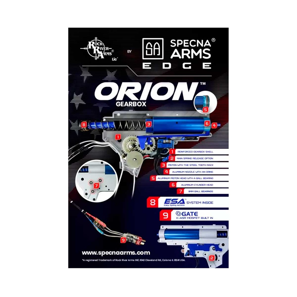 FUSIL SPECNA ARMS RRA SA-E07 EDGE CARBINE GRIS