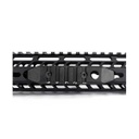 RAIL METAL 5 HUECOS M-LOK/KEYMOD ALUMINIO NEGRO