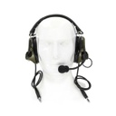 AURICULARES TAC-SKY COMTAC III DUAL PTT SILICONA VERDE