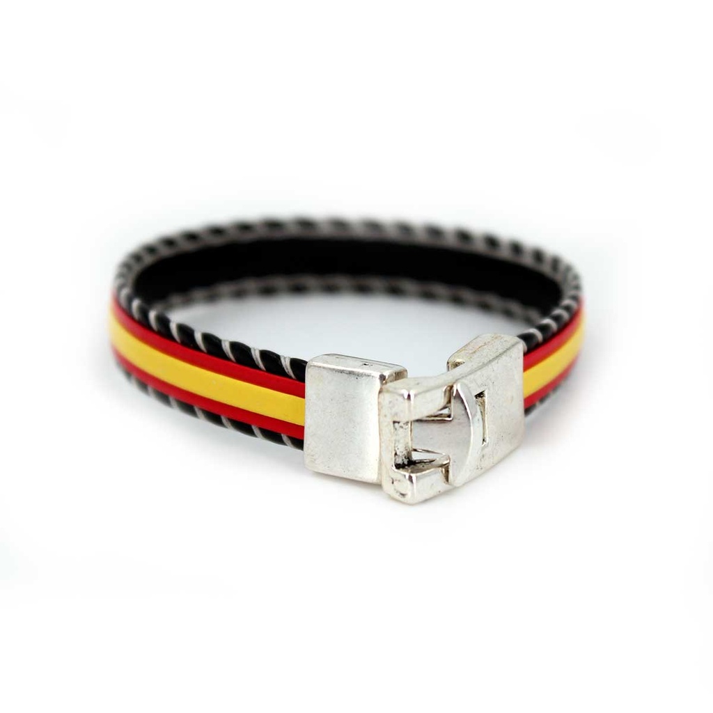 PULSERA CUERO DOBLE PESPUNTES ESPAÑA