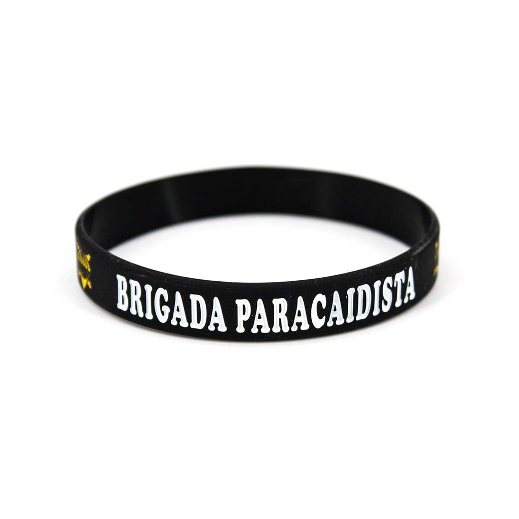 PULSERA GOMA BRIGADA PARACAIDISTA NEGRA