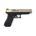 PISTOLA WE G34 ETCHED FULL METAL DORADO NEGRA