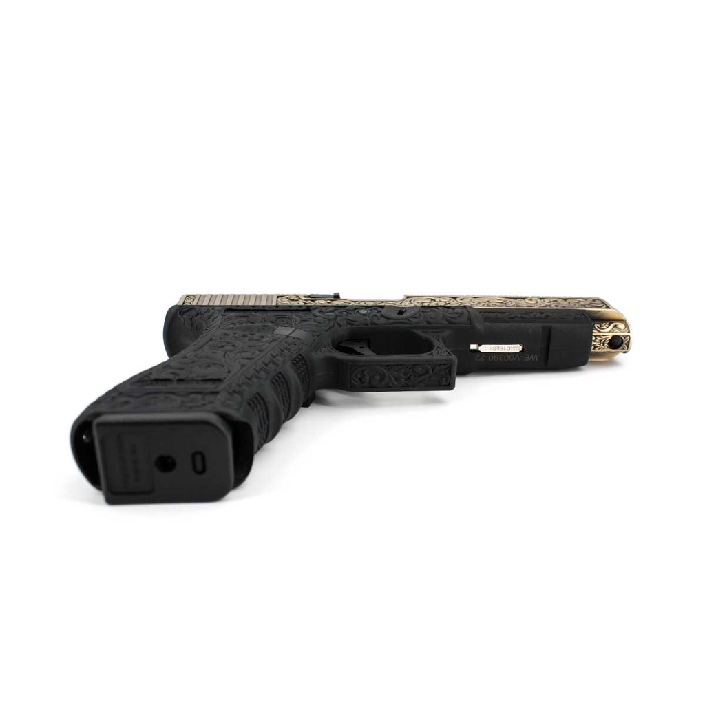 PISTOLA WE G34 ETCHED FULL METAL DORADO NEGRA