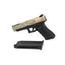 PISTOLA WE G34 ETCHED FULL METAL DORADO NEGRA