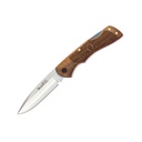 NAVAJA MUELA C/FUNDA MADERA CLARA GRABADA