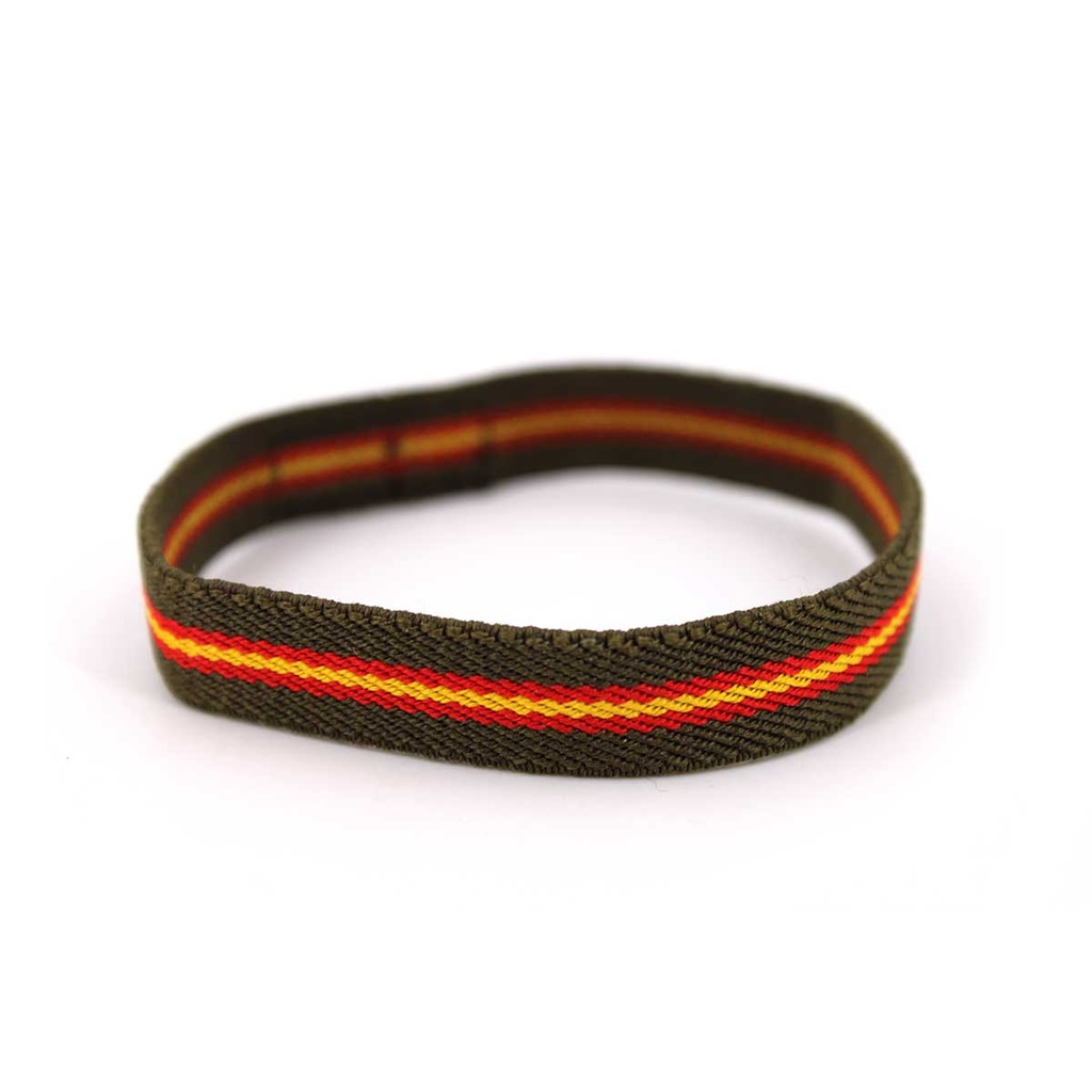 PULSERA ELASTICA GUARDIA CIVIL ESTRECHA VERDE