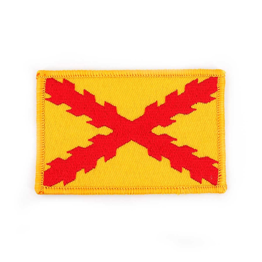 PARCHE BORGOÑA BORDADO C/VELCRO GR. AMARILLO-ROJO