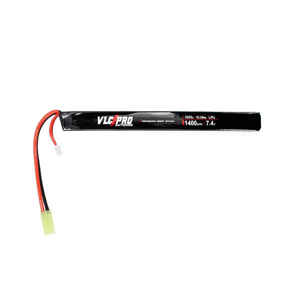 BATERIA VLC PRO LIPO 7.4V 1400MAH 25C/50C 1STICK NEGRA