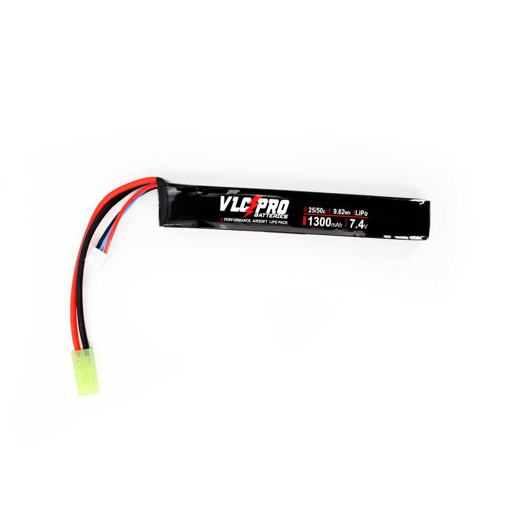 BATERIA VLC PRO LIPO 7.4V 1300MAH 25C/50C 1STICK NEGRA