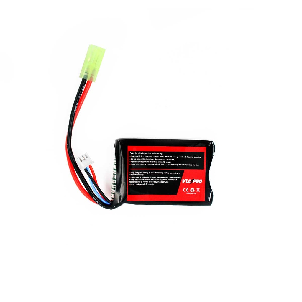 BATERIA VLC PRO LIPO 7.4V 1300MAH 25C/50C 1STICK PEQ. NEGRA