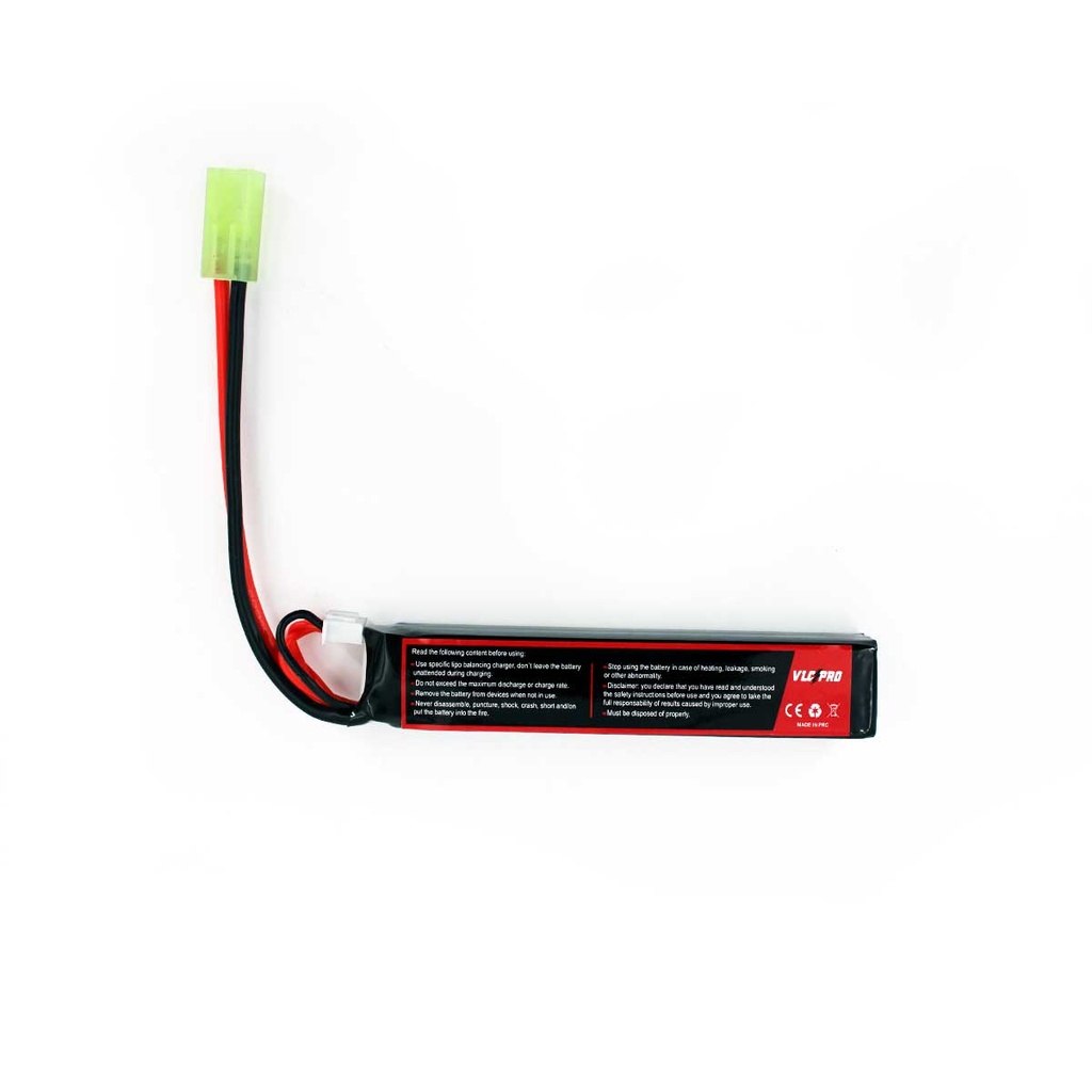 BATERIA VLC PRO LIPO 11.1V 1100MAH 25C/50C 1STICK NEGRA