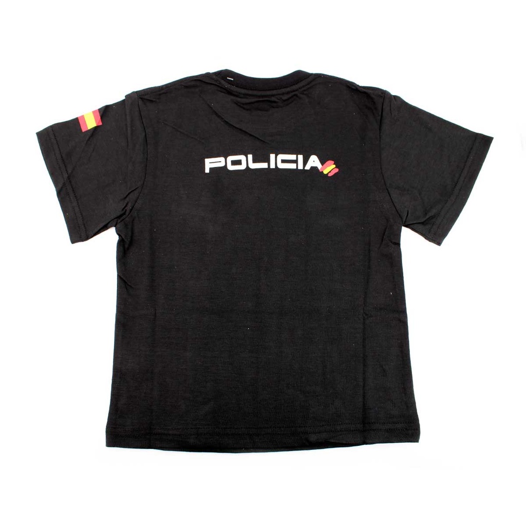 CAMISETA IMMORTAL POLICIA NACIONAL NIÑO NEGRA