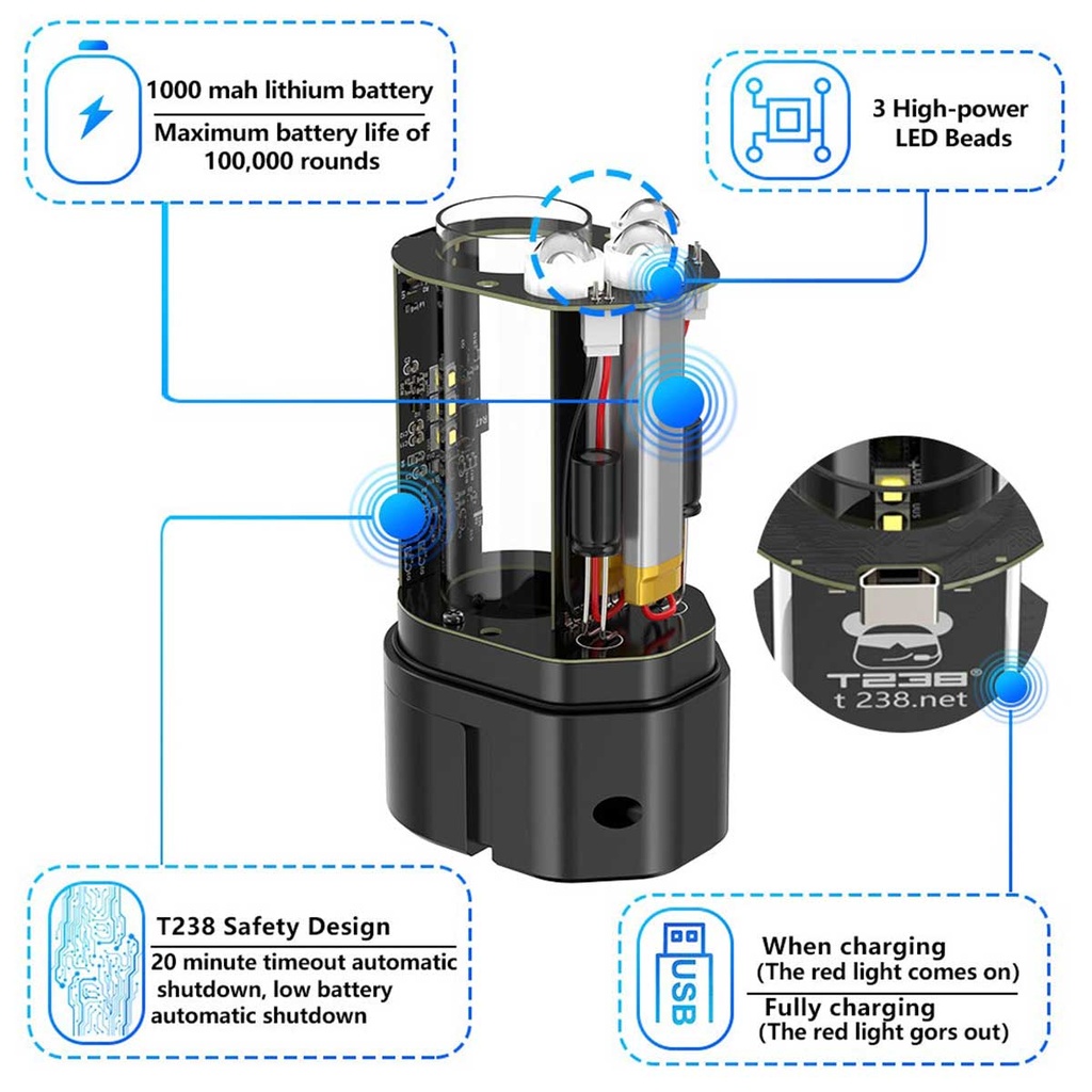 SILENCIADOR TRAZADOR T238 BURST NEGRO