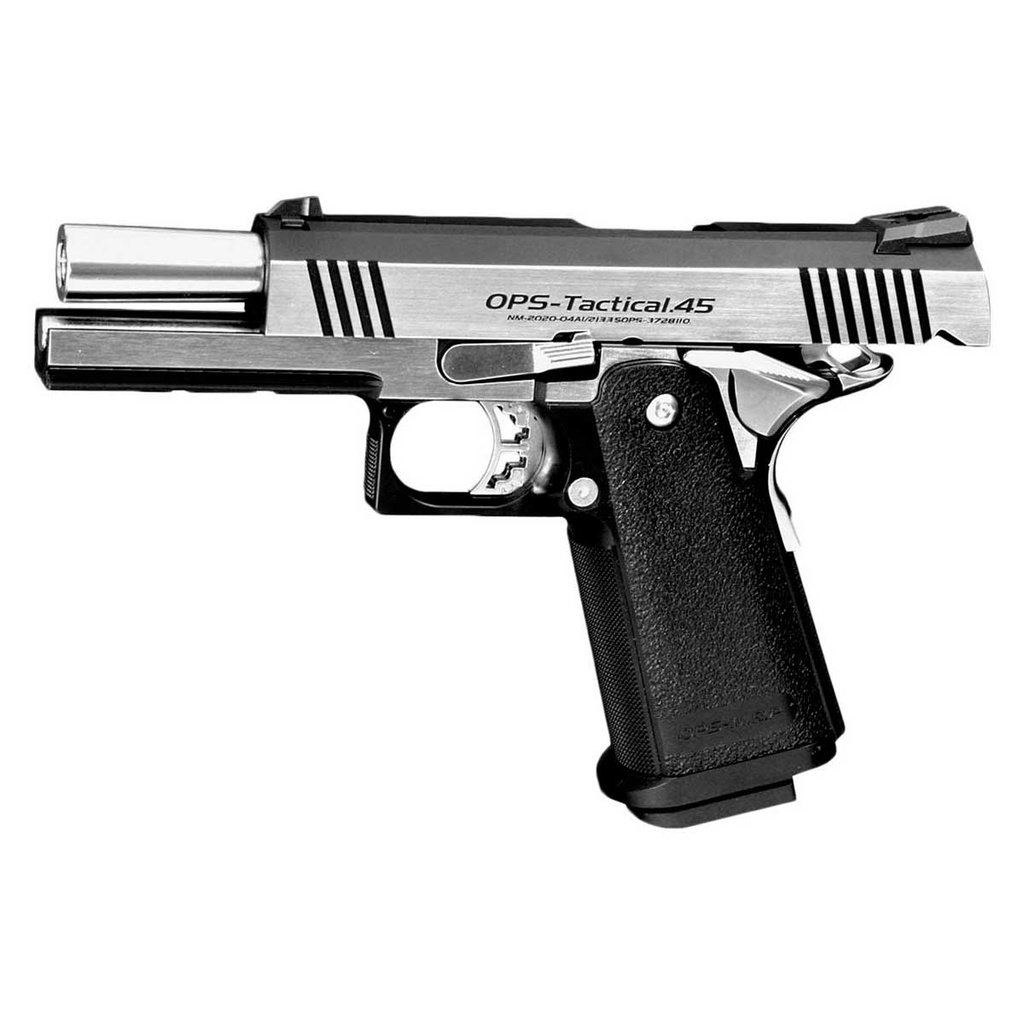 PISTOLA MARUI HI-CAPA DUAL STAINLESS GAS NEGRO-PLATA