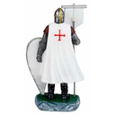 FIGURA TEMPLARI0 BANDERA Y ESCUDO 12 CM BLANCO