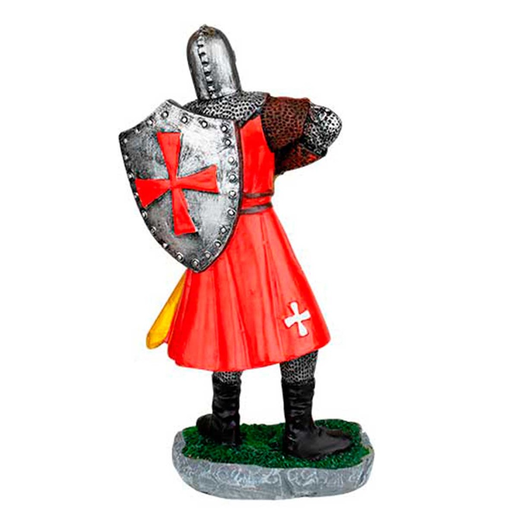 FIGURA TEMPLARI0 ESPADA DESENFUNDA ROJO