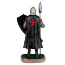 FIGURA TEMPLARI0 LANZA Y ESCUDO 12 CM NEGRA
