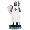 FIGURA TEMPLARIA LANZA Y ESCUDO 18 CM BLANCO