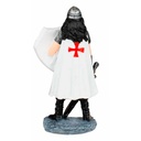 FIGURA TEMPLARIA ESPADA Y ESCUDO 8 CM BLANCO