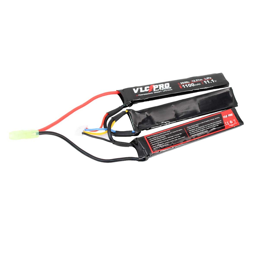 BATERIA VLC PRO LIPO 11.1V 1100MAH 25C/50C 3STICK NEGRA