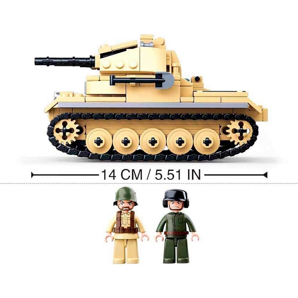 TANQUE SLUBAN WWII PANZER 356 PCS TAN