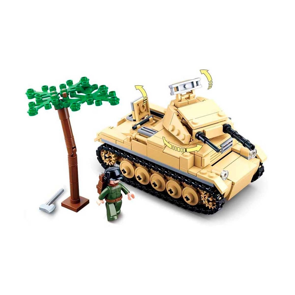 TANQUE SLUBAN WWII PANZER 356 PCS TAN