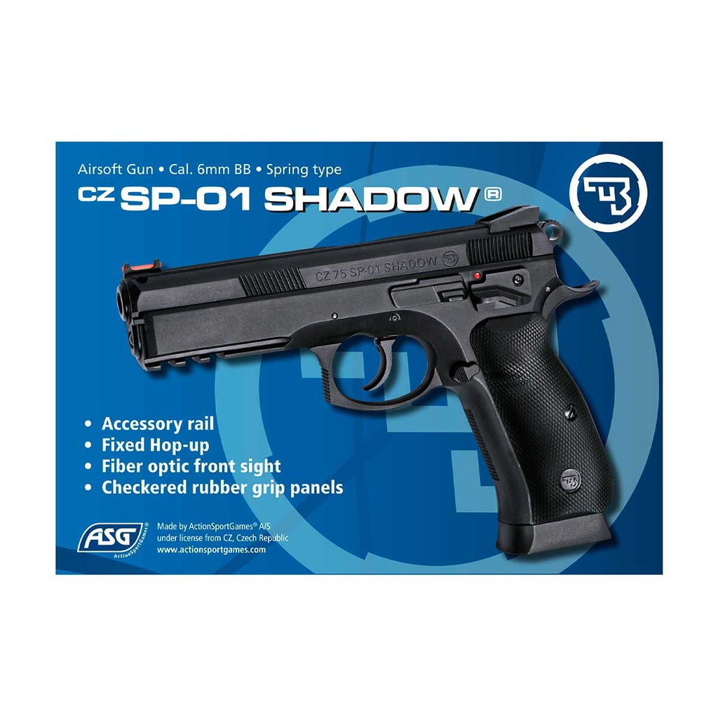 PISTOLA ASG CZ SP-01 SHADOW MUELLE NEGRO