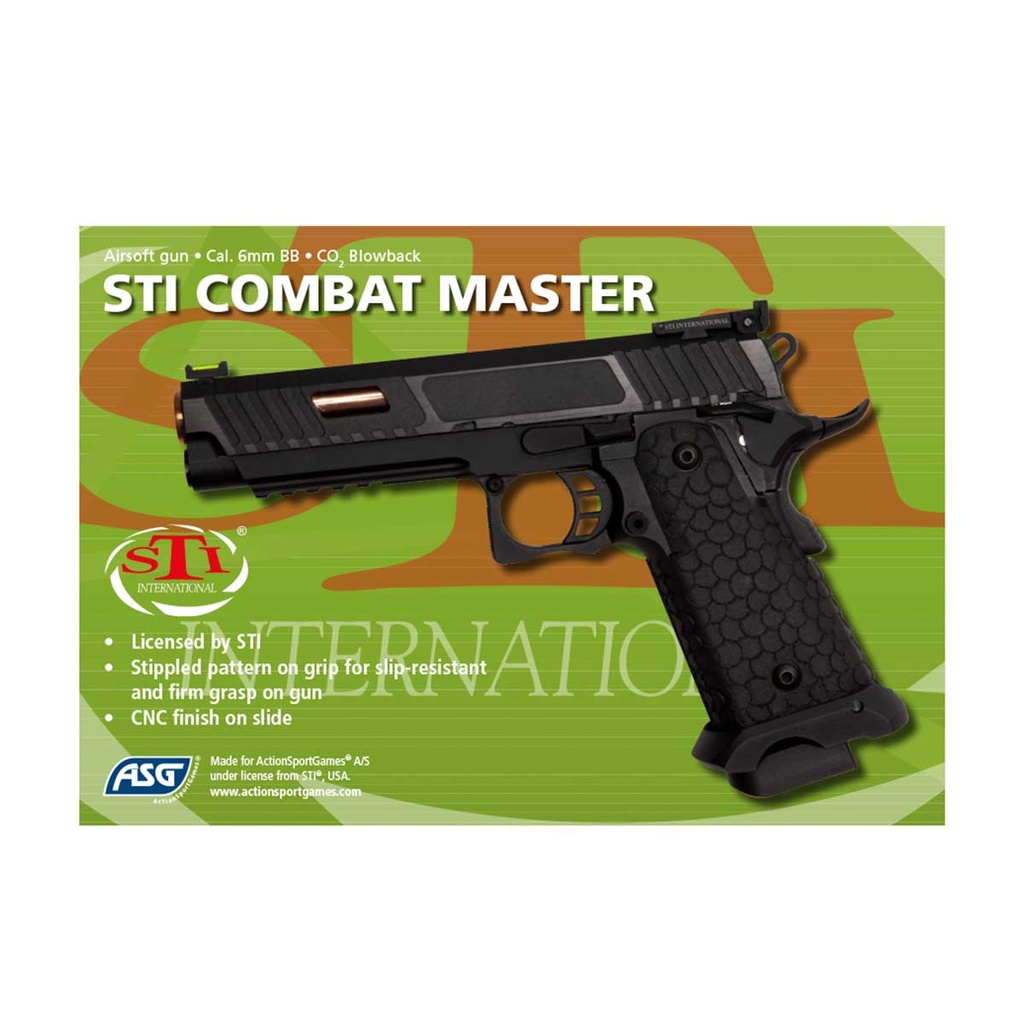 PISTOLA ASG STI COMBAT MASTER 2011 NEGRA