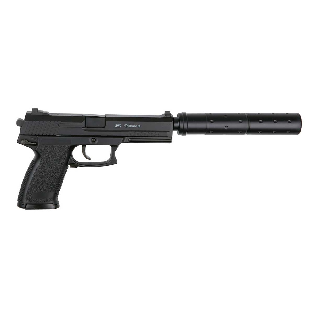 PISTOLA ASG MK23 GAS C/SILENCIADOR NEGRA