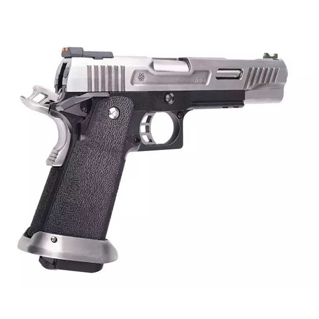 PISTOLA WE HI-CAPA 5.1 REX LONG FULL METAL PLATA