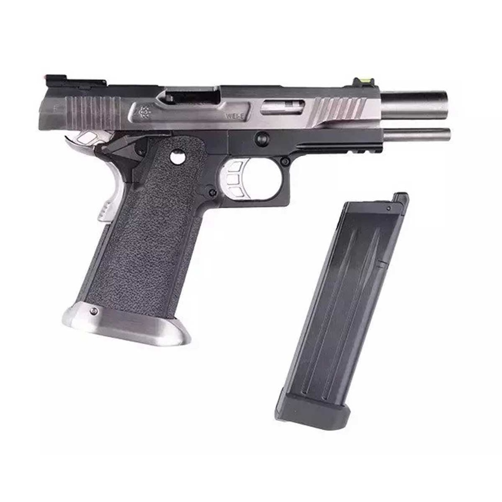 PISTOLA WE HI-CAPA 5.1 REX LONG FULL METAL PLATA