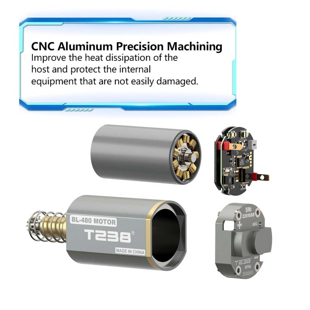 MOTOR BRUSHLESS T238 48000 LONG